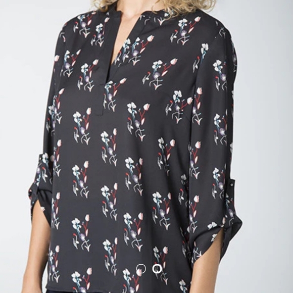 danielrainn Tops - Floral Black Blouse